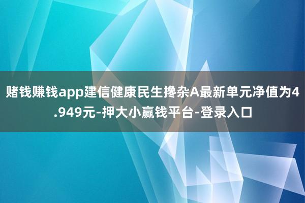 赌钱赚钱app建信健康民生搀杂A最新单元净值为4.949元-押大小赢钱平台-登录入口